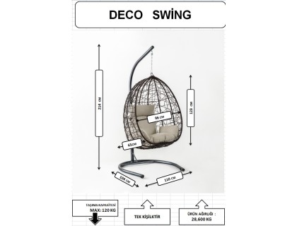 Deko Rattan Salıncak 