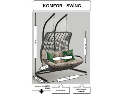 Komfor Rattan Salıncak 